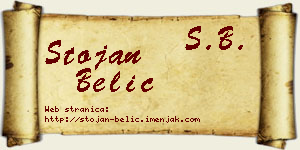 Stojan Belić vizit kartica